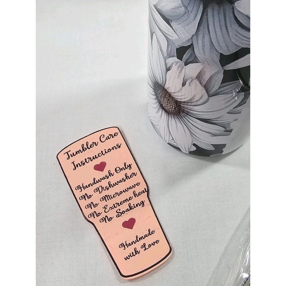 I Wanna Be Nice Flower Black White 20Oz Tumbler‎ Travel Insulated Motivational